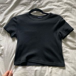 Black cropped top